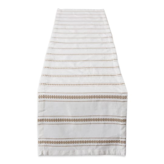 DII® 72" Stone Zig Dobby Stripe Table Runner